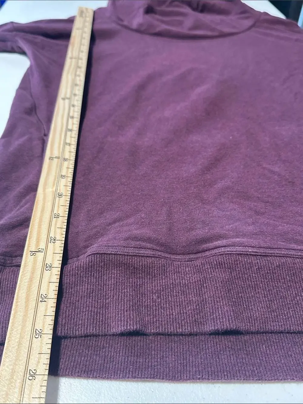 Lululemon Stress Less Hoodie - Size 6, Heather Bordeaux